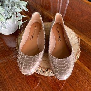 Rose gold Nina flats 8